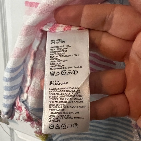 Tommy Bahama Harbour Stripe Shell Tank Top, Linen blend - Picture 5 of 7